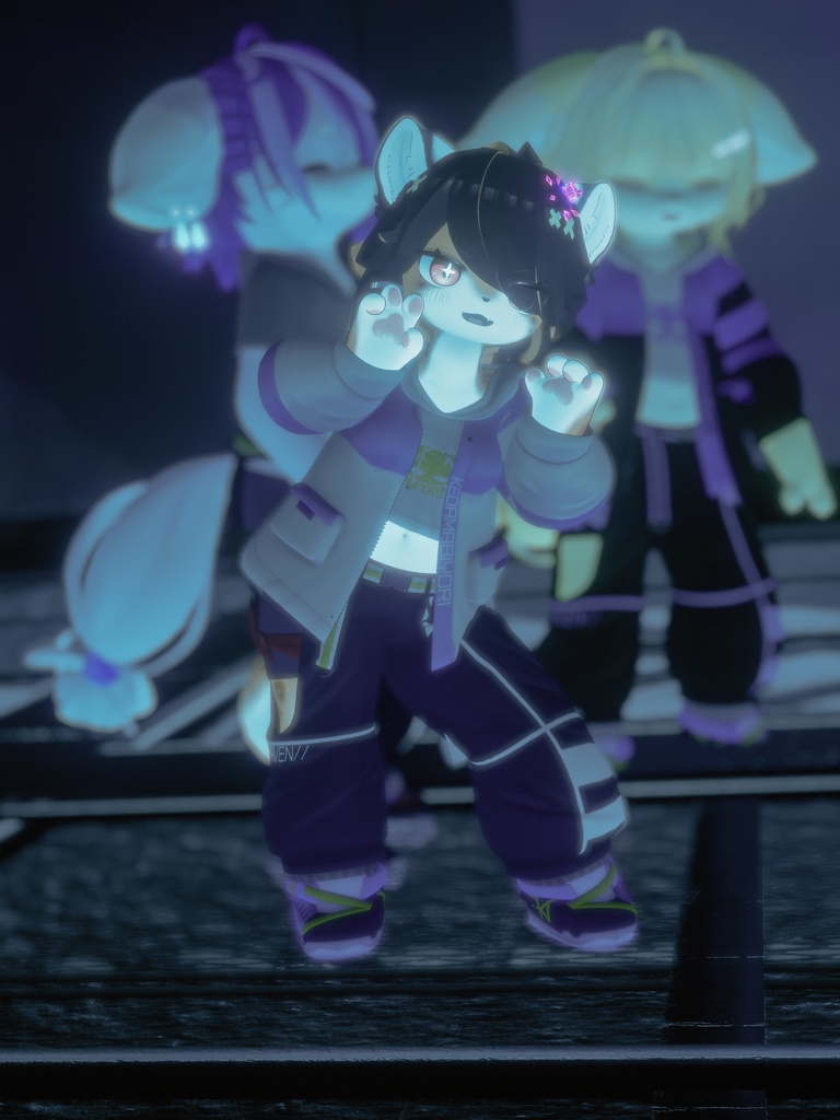 【VRChat想定3Dモデル】ストリートウェア「Strelitzia」