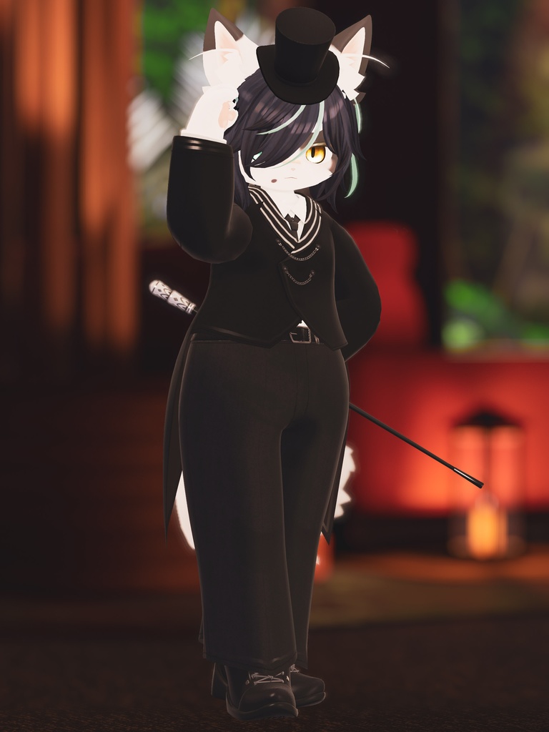 【VRChat想定3Dモデル】テイルコート「Swallowtail」