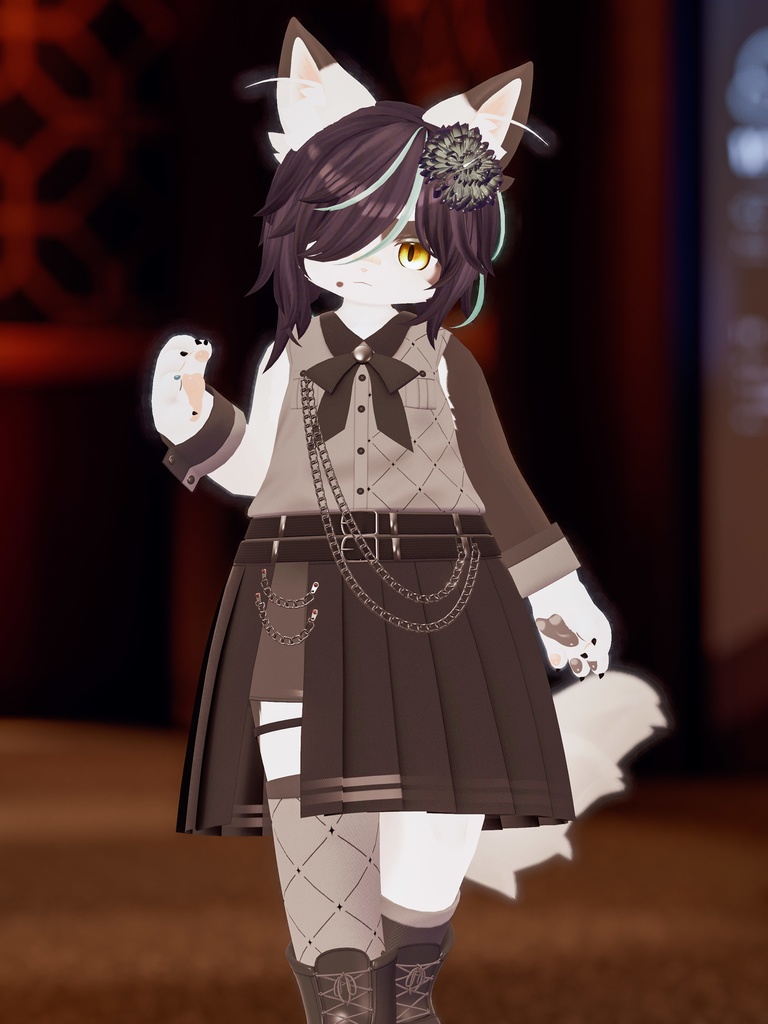 【VRChat想定3Dモデル】ミリタリードレス「Blackberry」