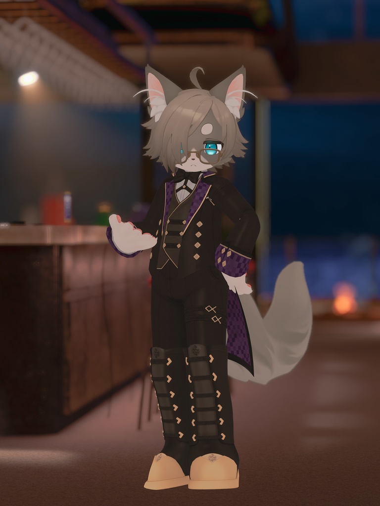 【VRChat想定3Dモデル】リオくん向け執事服「SolisOrtus」