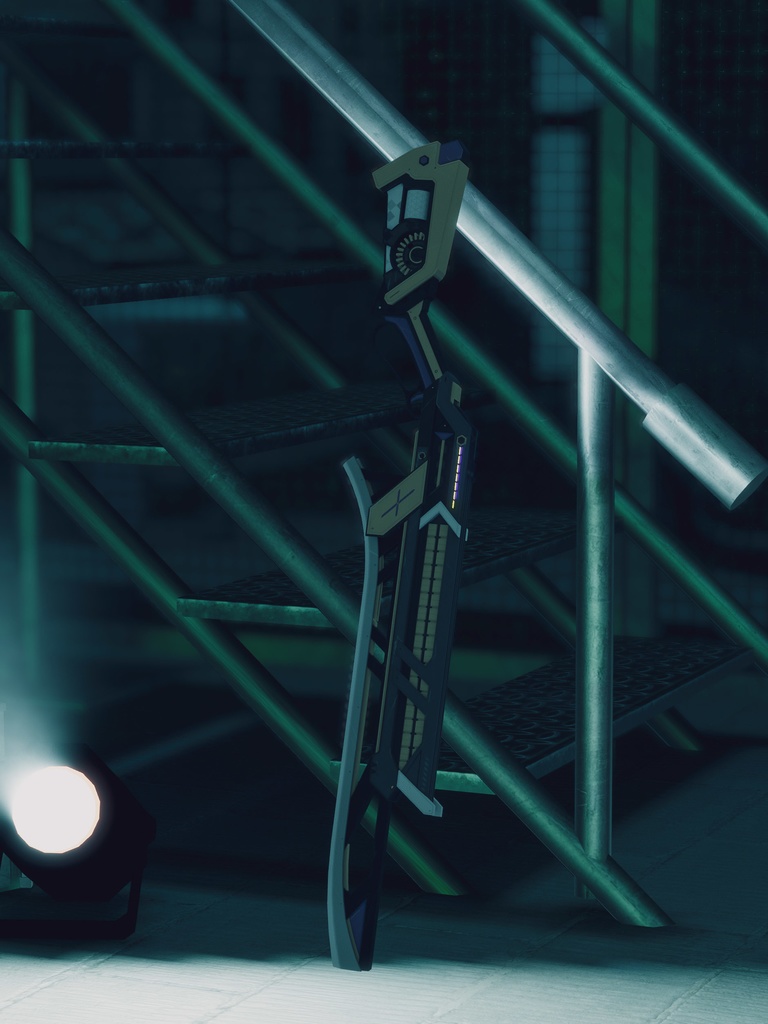 【VRChat想定3Dモデル】ガンブレード「TEA-RAZOR」