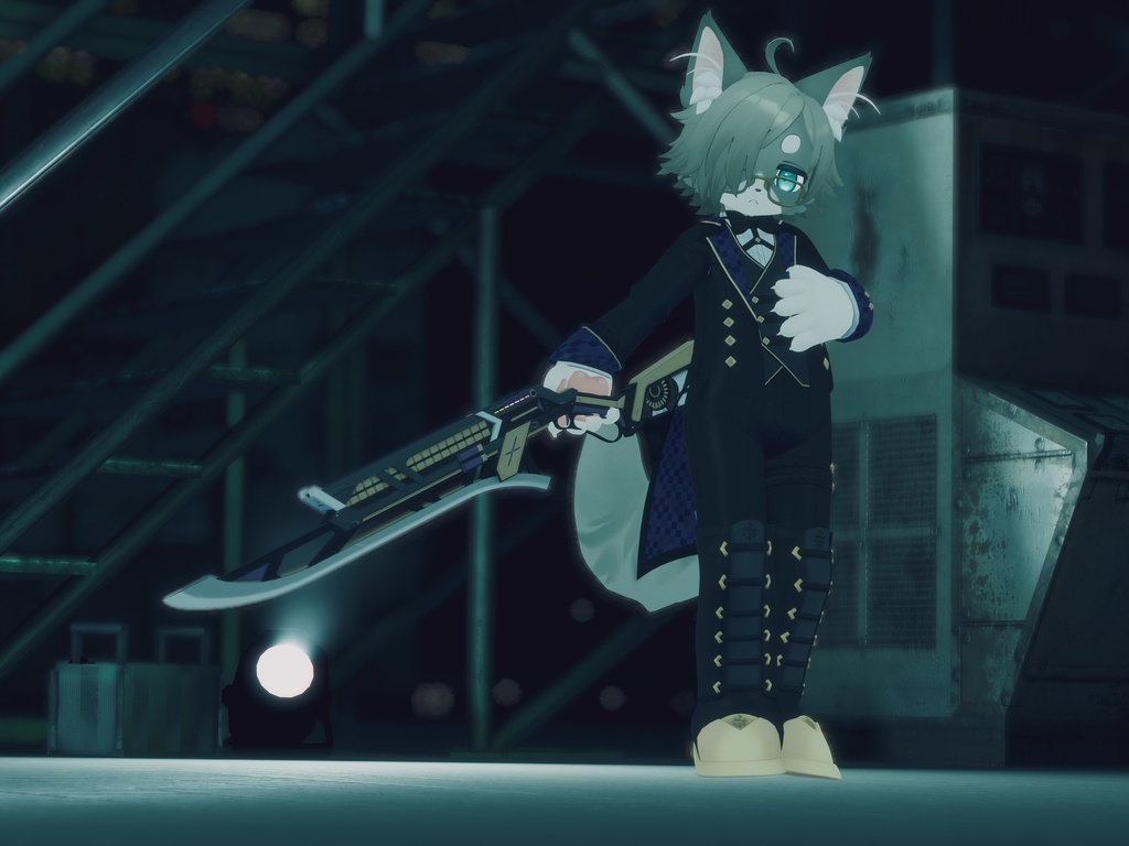 【VRChat想定3Dモデル】ガンブレード「TEA-RAZOR」