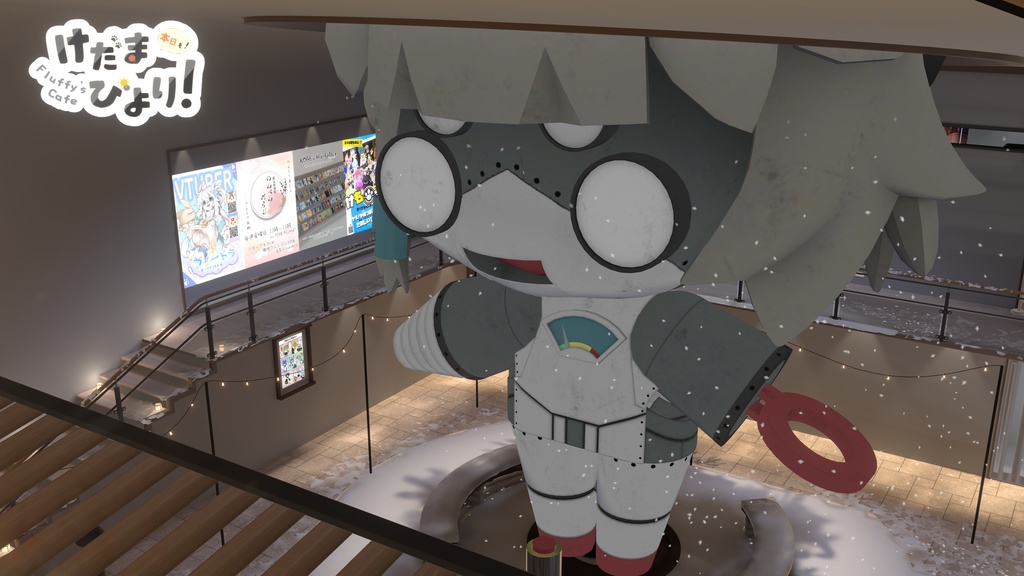 【VRChat想定3Dモデル】ケダマ式超電磁ロボ「メカ・リナ」