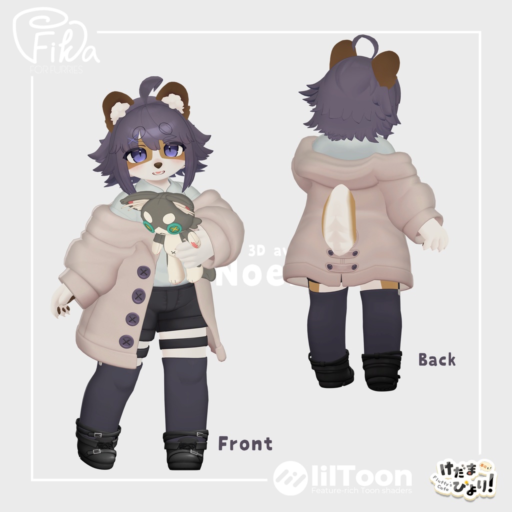 【VRChat想定3Dモデル】ノエル-Noel-