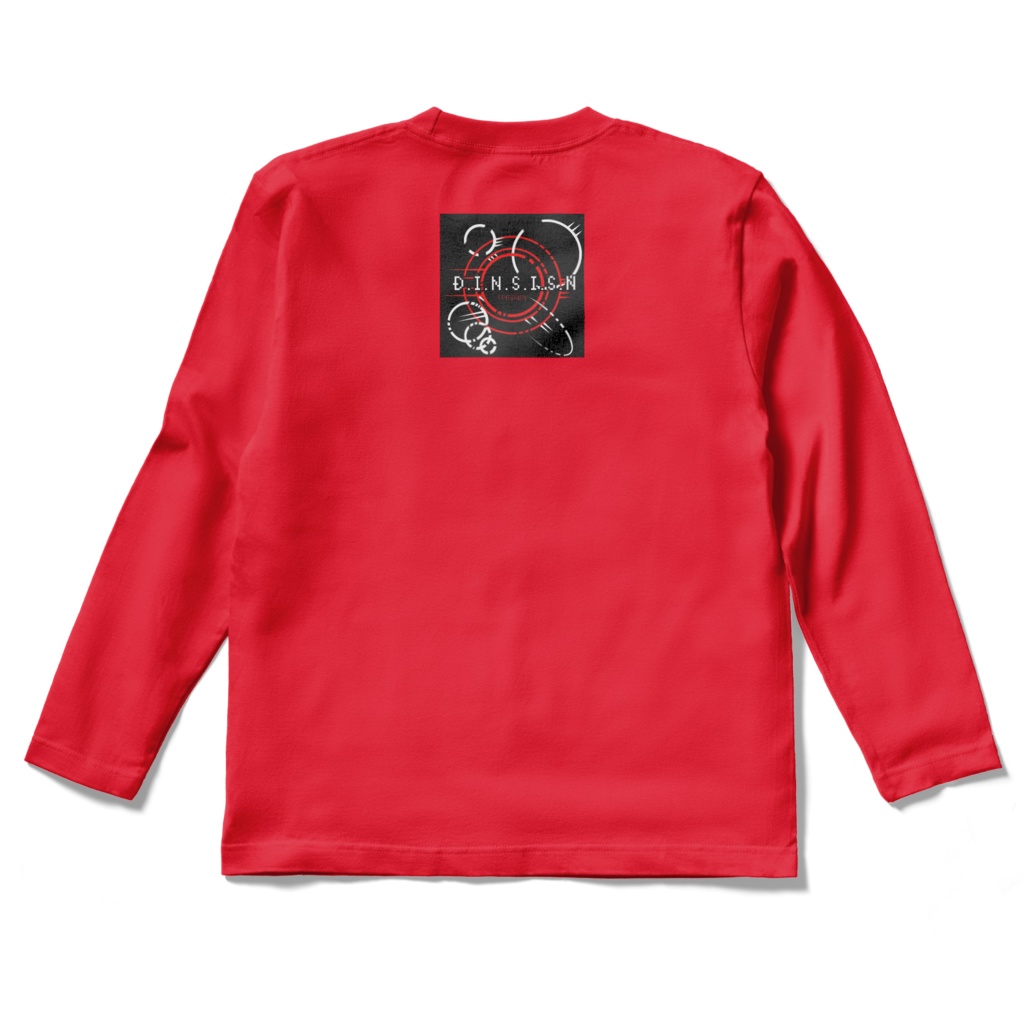 影の魔物_δ(デルタ)『Be eaten by the shadow』ロングスリーブTシャツ レッド