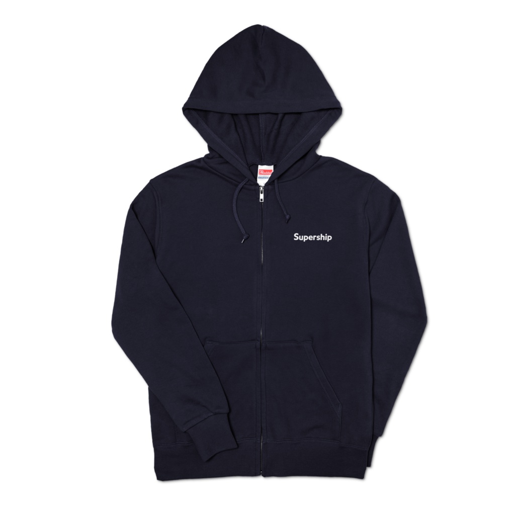SS Zip Hoodie Black