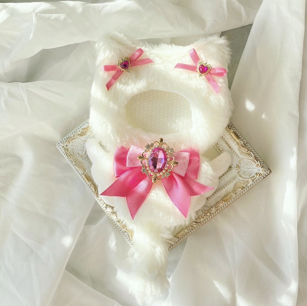 【あかぴんくふぇあ】天使なねこ 着ぐるみ ぬい服 10cm ぬい