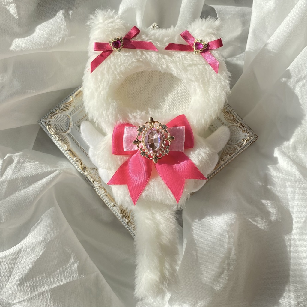 【あかぴんくふぇあ】天使なねこ 着ぐるみ ぬい服 10cm ぬい