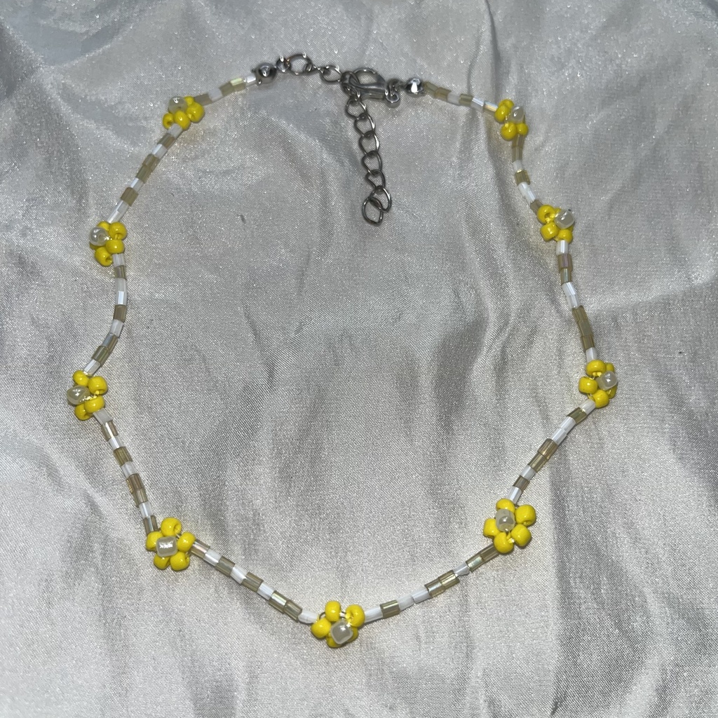 flower beads choker《yellow》