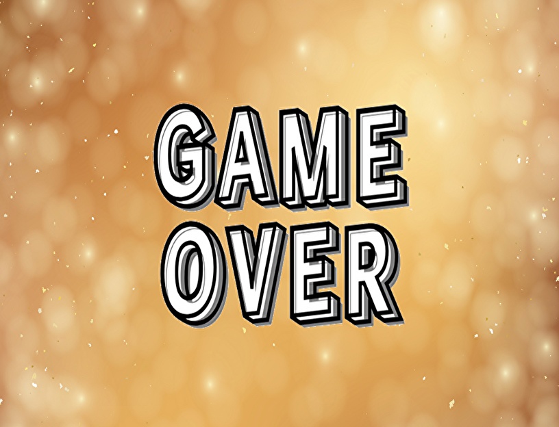 【画像素材】ゲームオーバー/GameOver 文字のみ&サンプル
