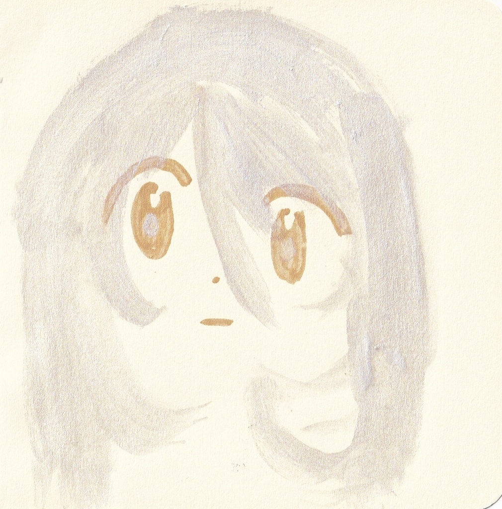 原画　髪が伸びたね