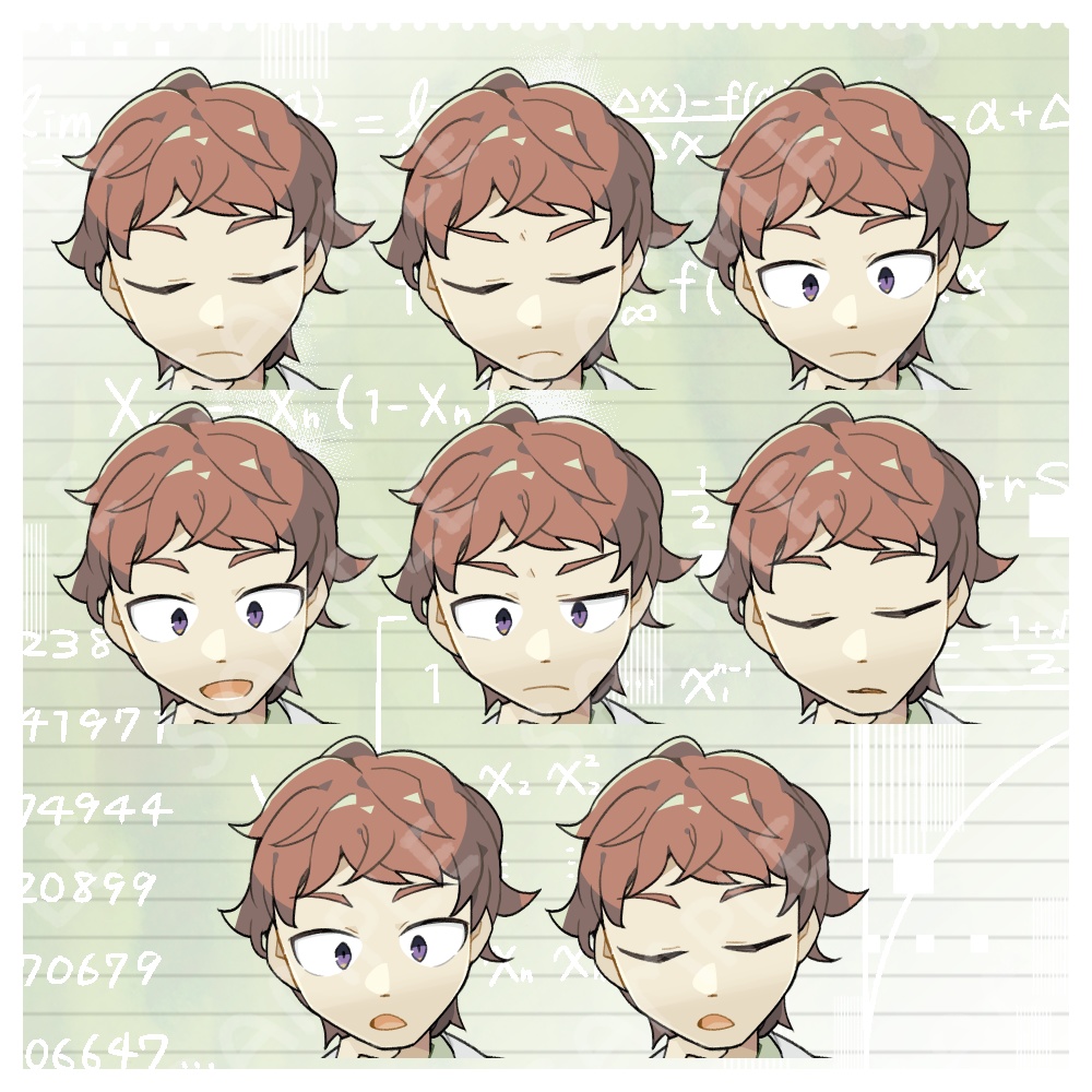 考える白衣の男性立ち絵