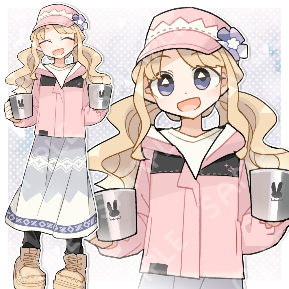 ふわふわアウトドア女子立ち絵