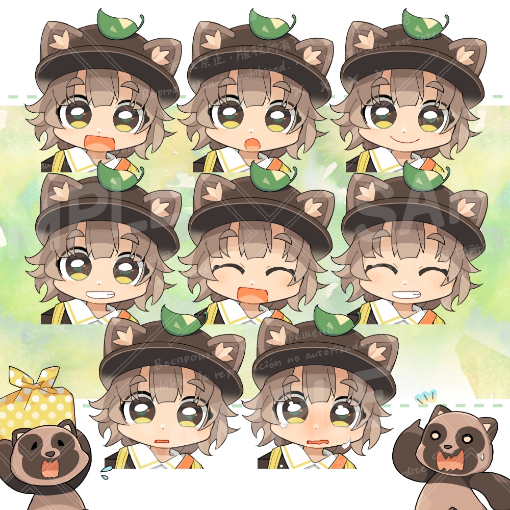 たぬき園児立ち絵 ~保護者といっしょ~