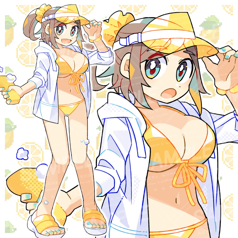 水着×洗車ガール立ち絵