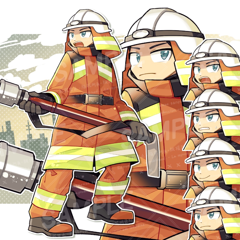 消防士の青年立ち絵