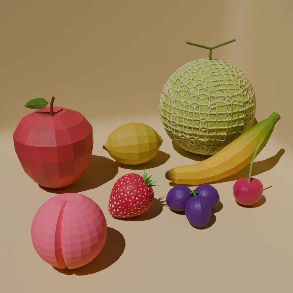 【3Dモデル】果物