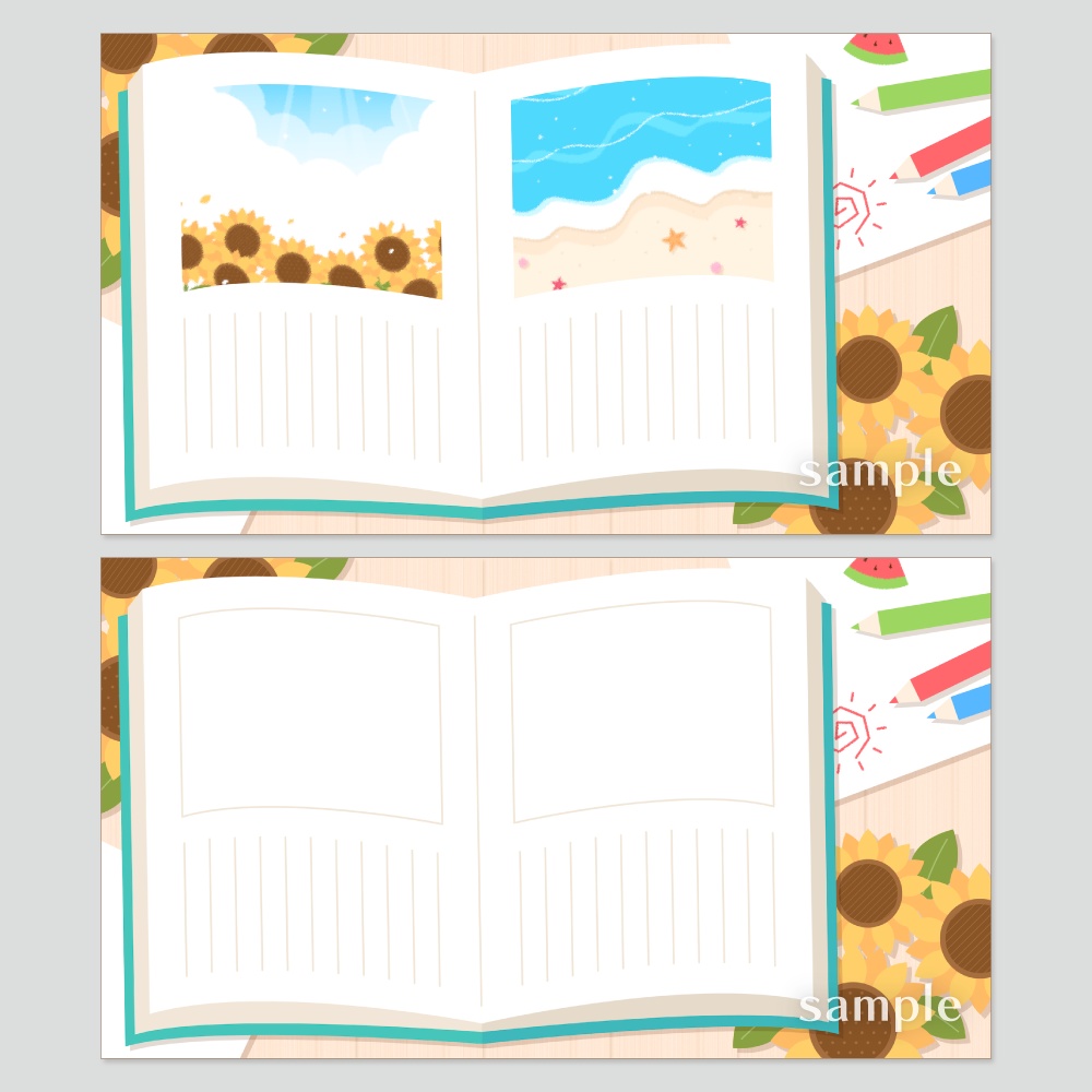 デザイン背景素材集 夏 - 23枚