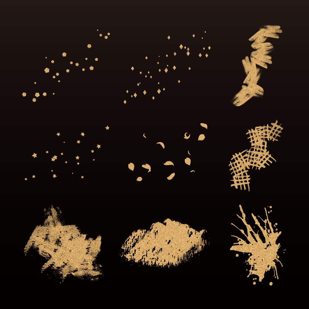 【無料版有】グリッター系あしらい素材集 - 500点