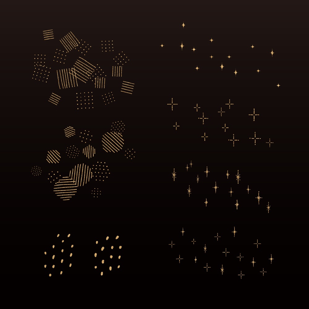 【無料版有】グリッター系あしらい素材集 - 500点