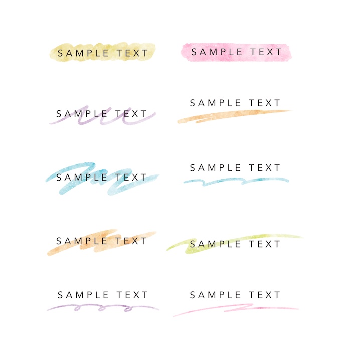 【無料版有】水彩風あしらい素材集 - 約1100点