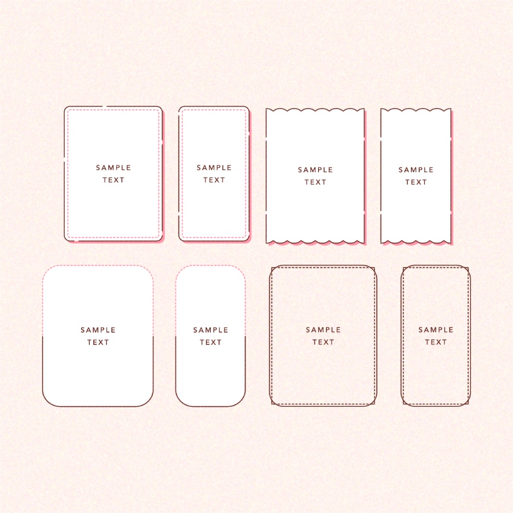 シンプルポップなあしらい素材集