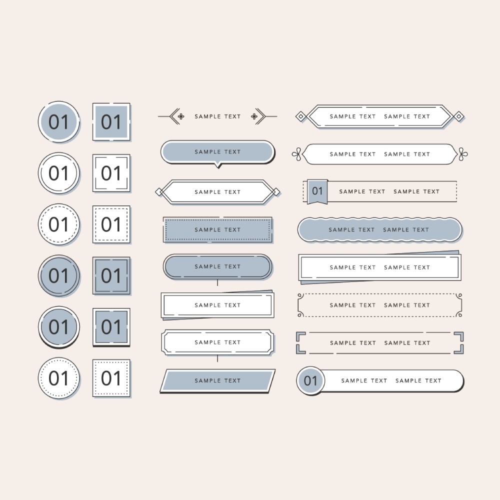 くすみシックなあしらい素材集