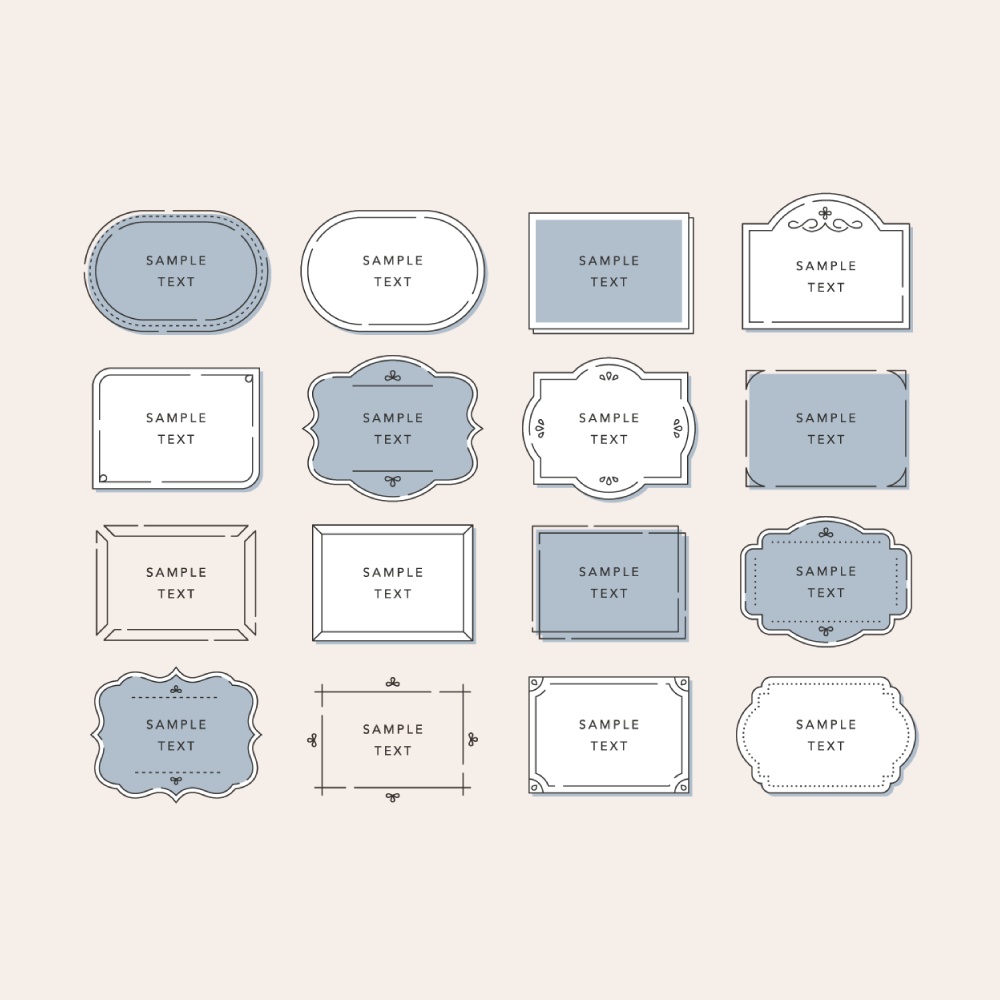 くすみシックなあしらい素材集