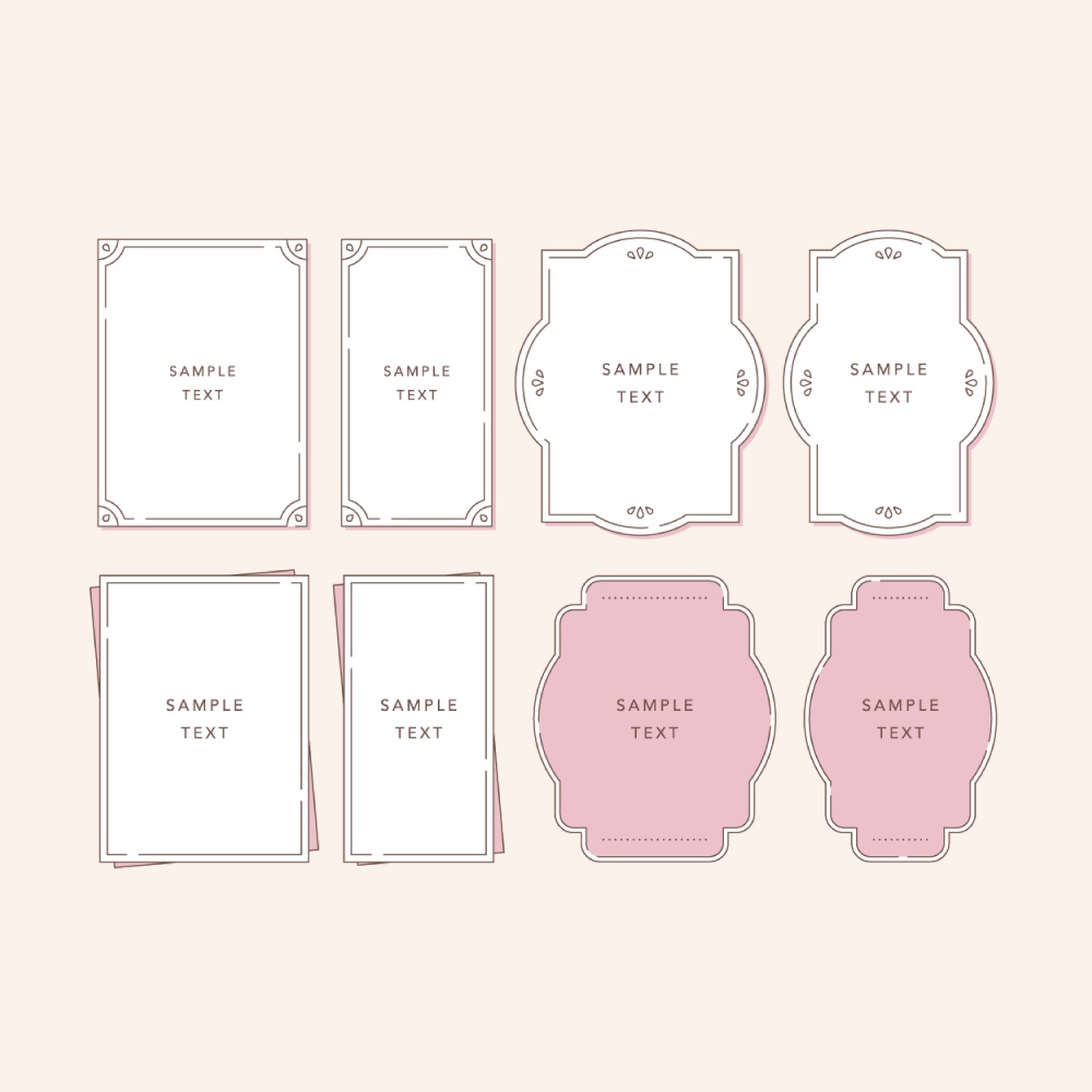 パステルシックなあしらい素材集