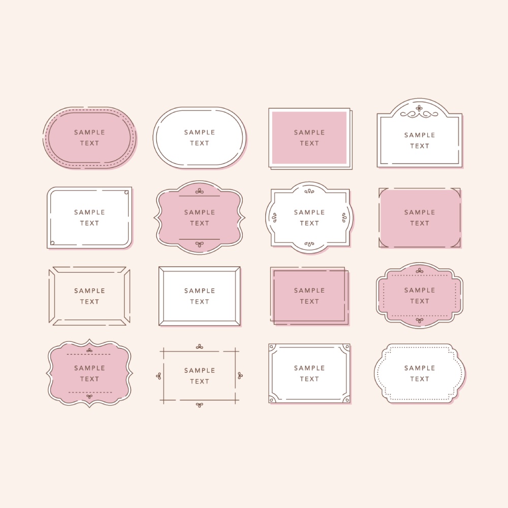 パステルシックなあしらい素材集