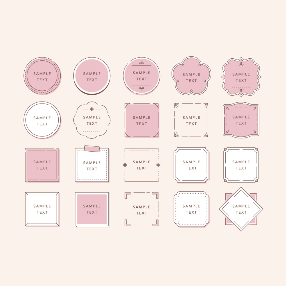 パステルシックなあしらい素材集