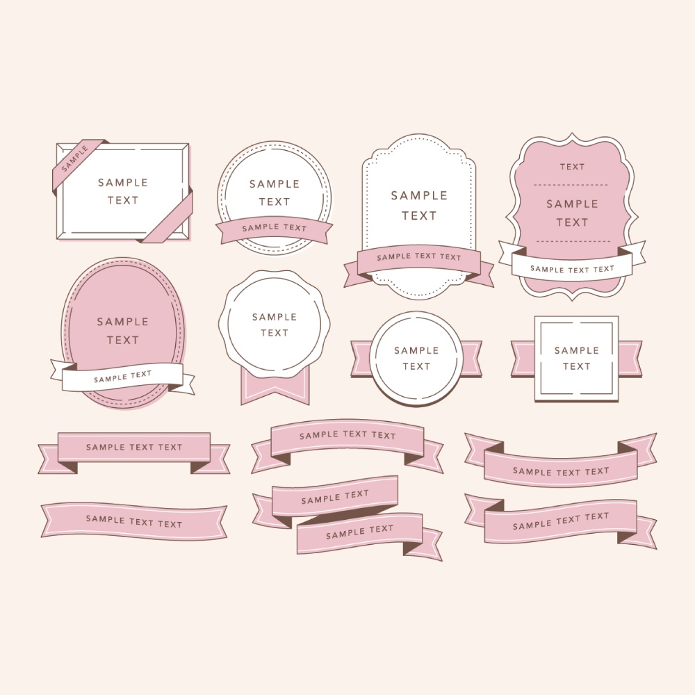 パステルシックなあしらい素材集