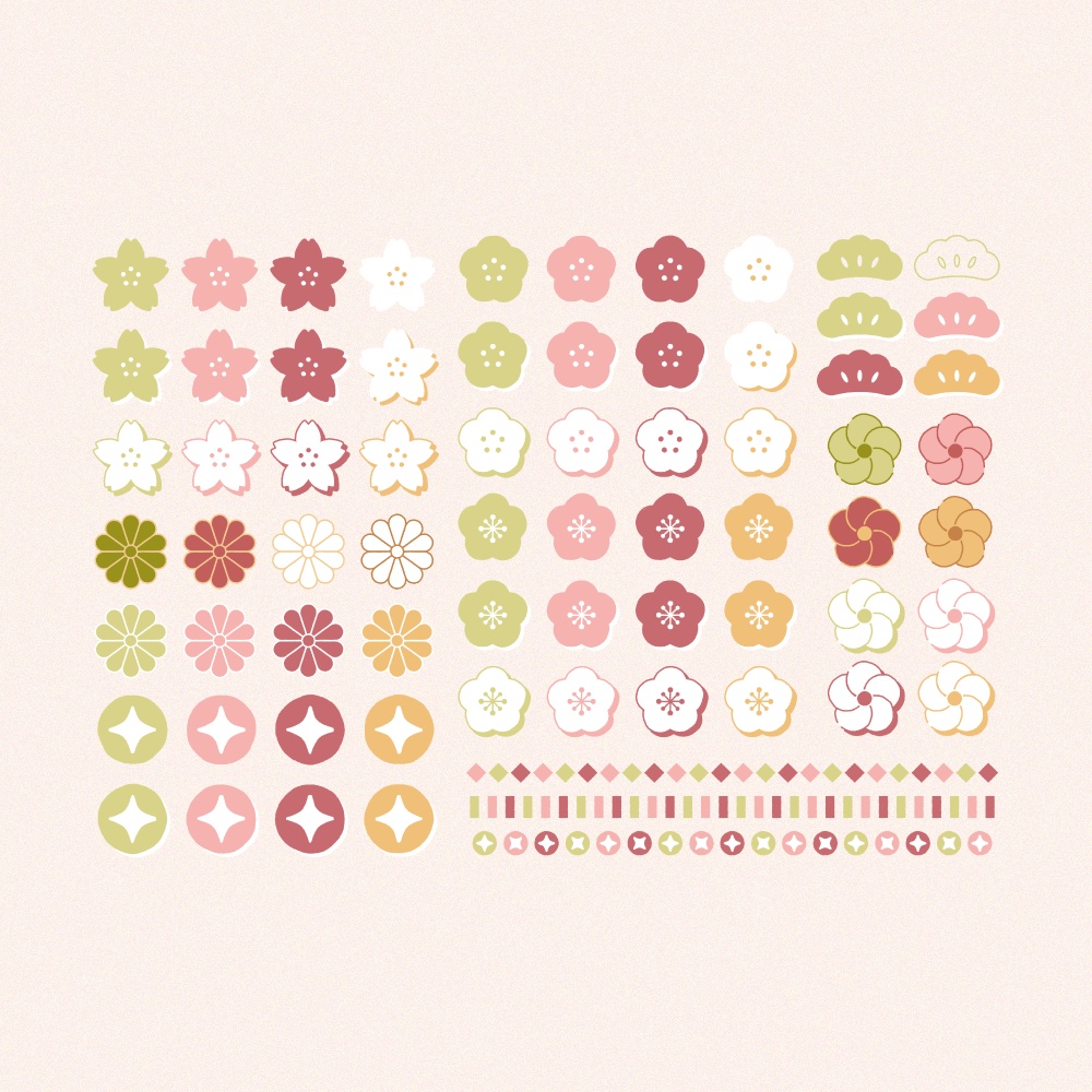 はんなり和風なあしらい素材集