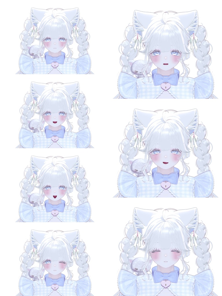 VRCHAT-Manukaマヌカ(捏脸和7个表情)-Face-BlendShape+ 7Animation