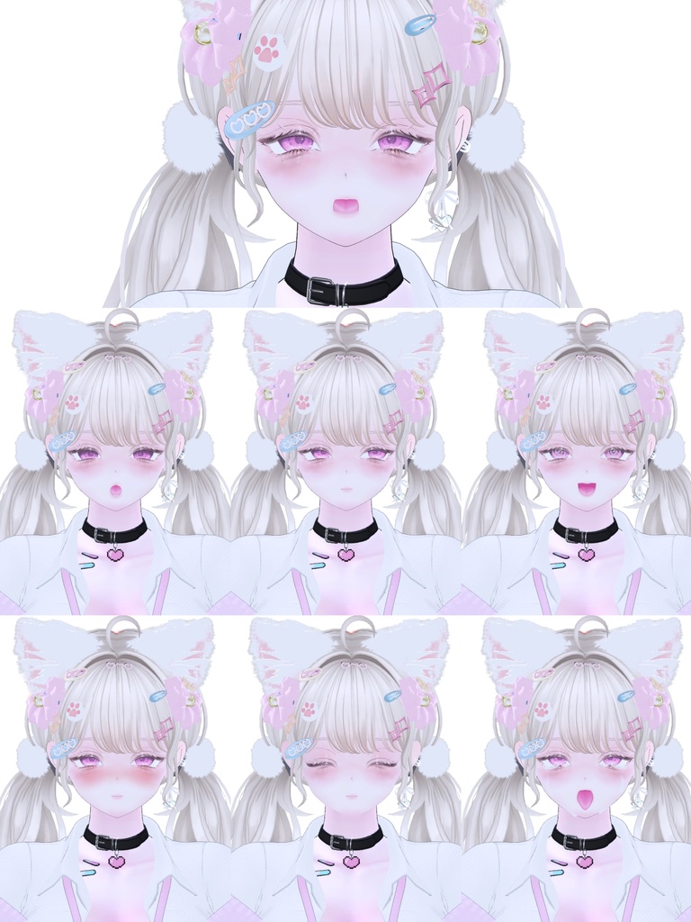 VRCHAT-Milltina奶牛妹2捏脸-Face-BlendShape+ 7Animation