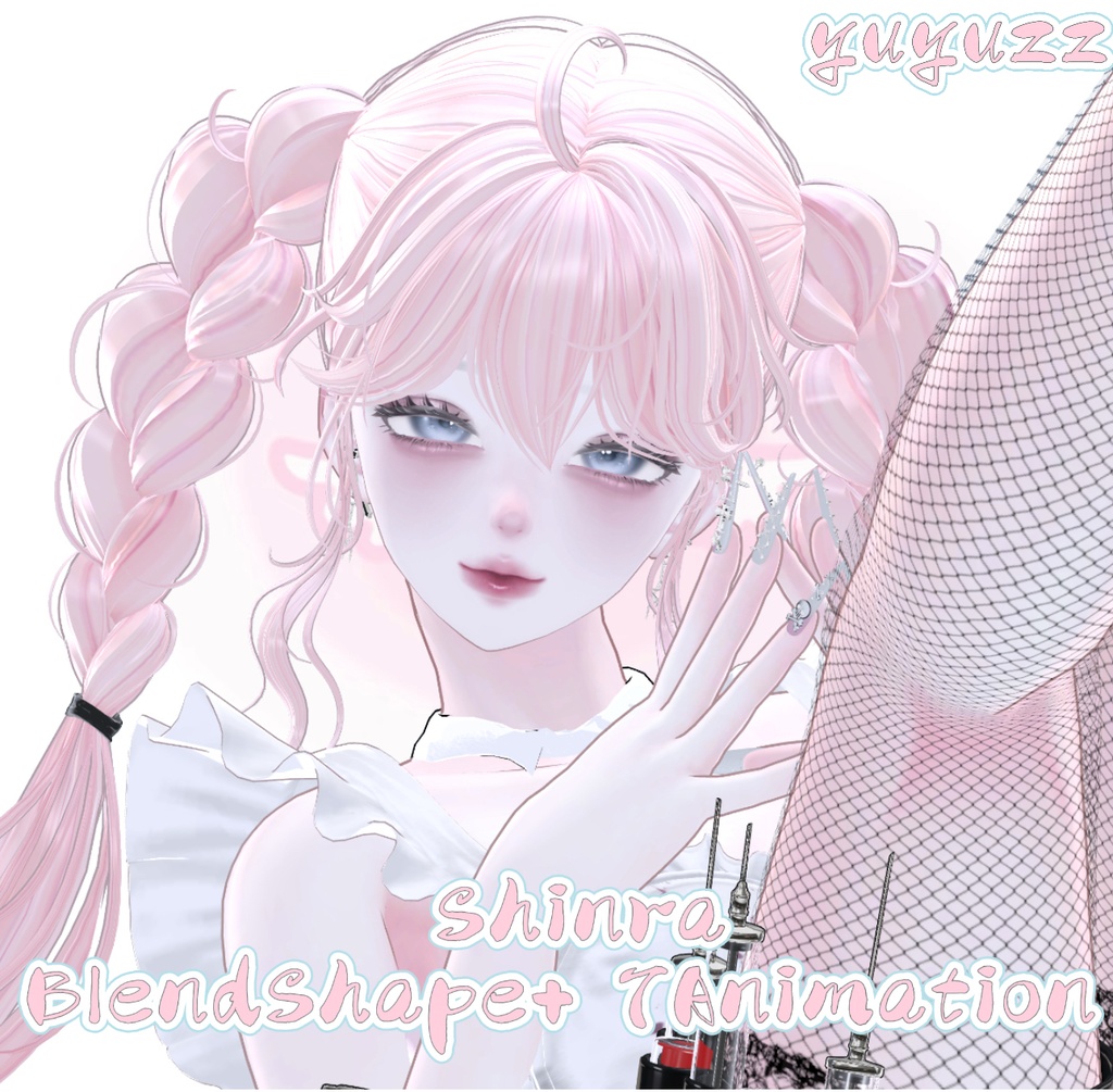 VRCHAT-shinra森罗2(捏脸和7个表情)-Face-BlendShape+ 7Animation
