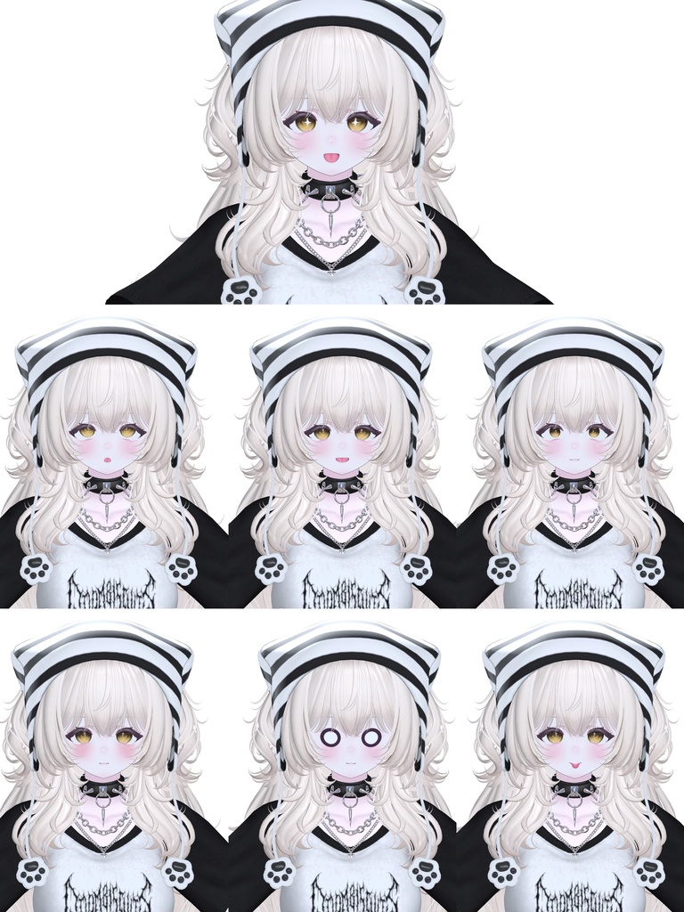 VRCHAT-Chocolat(2) -Face-BlendShape+ 7Animation