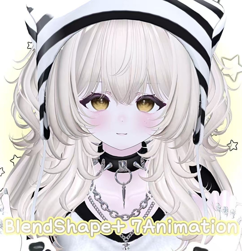 VRCHAT-Chocolat(2） -Face-BlendShape+ 7Animation