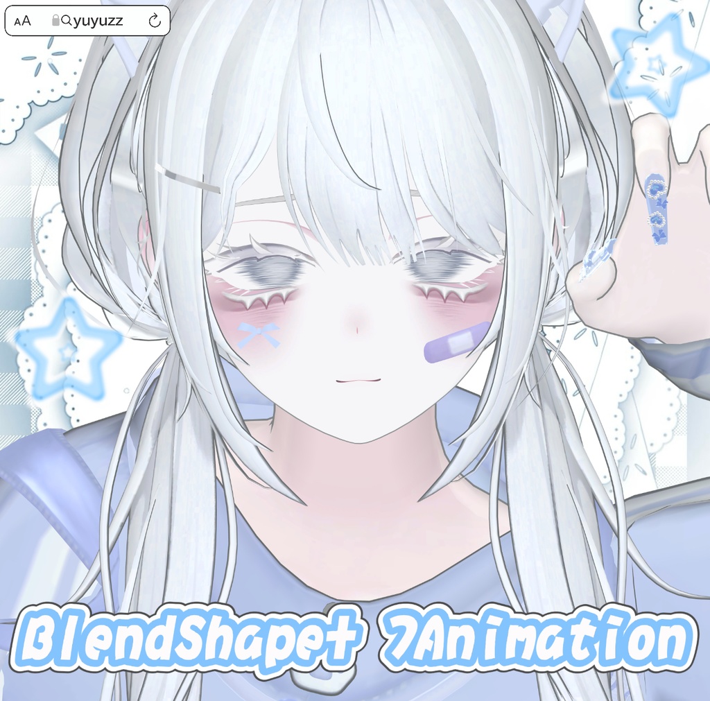 VRCHAT-shinano(1） -Face-BlendShape+ 7Animation