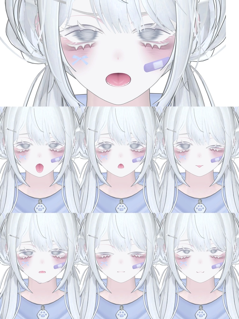 VRCHAT-shinano(1) -Face-BlendShape+ 7Animation