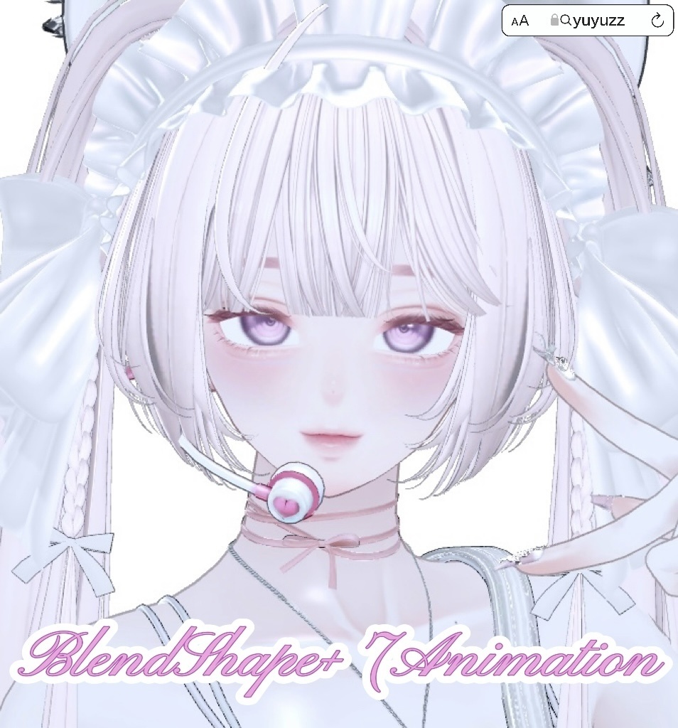 VRCHAT-shinra森罗5(捏脸和7个表情)-Face-BlendShape+ 7Animation