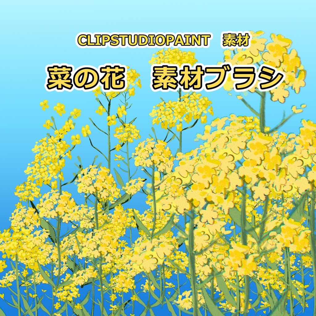 菜の花　ブラシ素材【3種】　CLIPSTUDIOPAINT