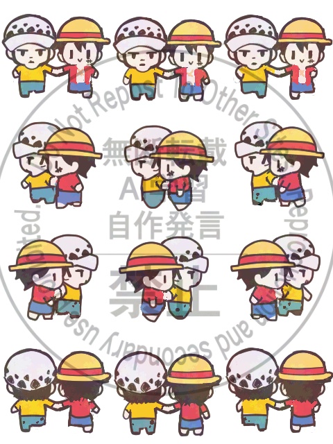 ピクスクアバター(手つなぎローとルフィ)