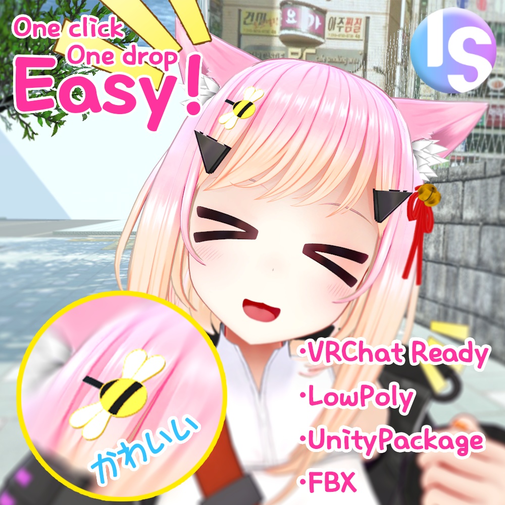 かわいいミツバチヘアピン『Cute honeybee hairpin』