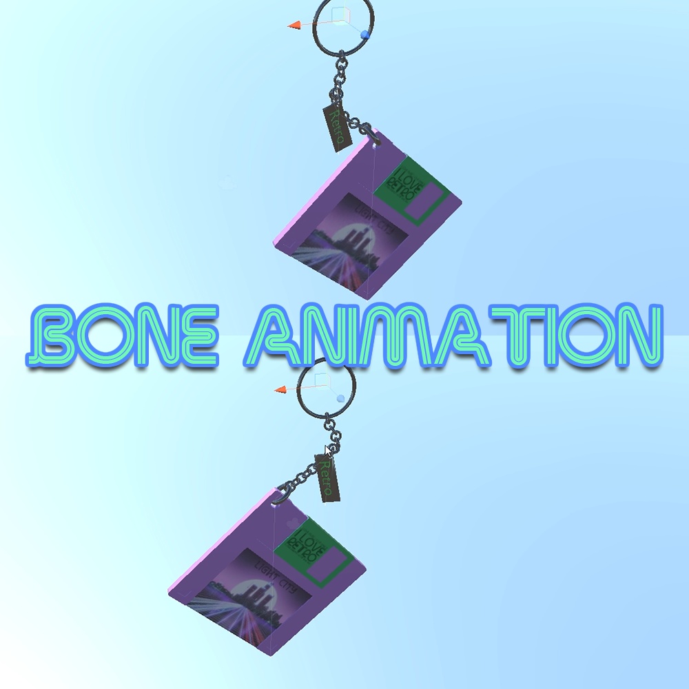 レトロ フロッピーディスク 写真 キーホルダー『Retro Floppy Disk_Photo keychain』