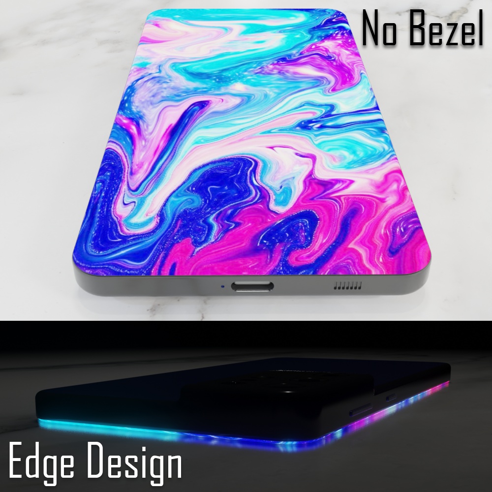 ベゼルのないスマートフォン NebulaS21