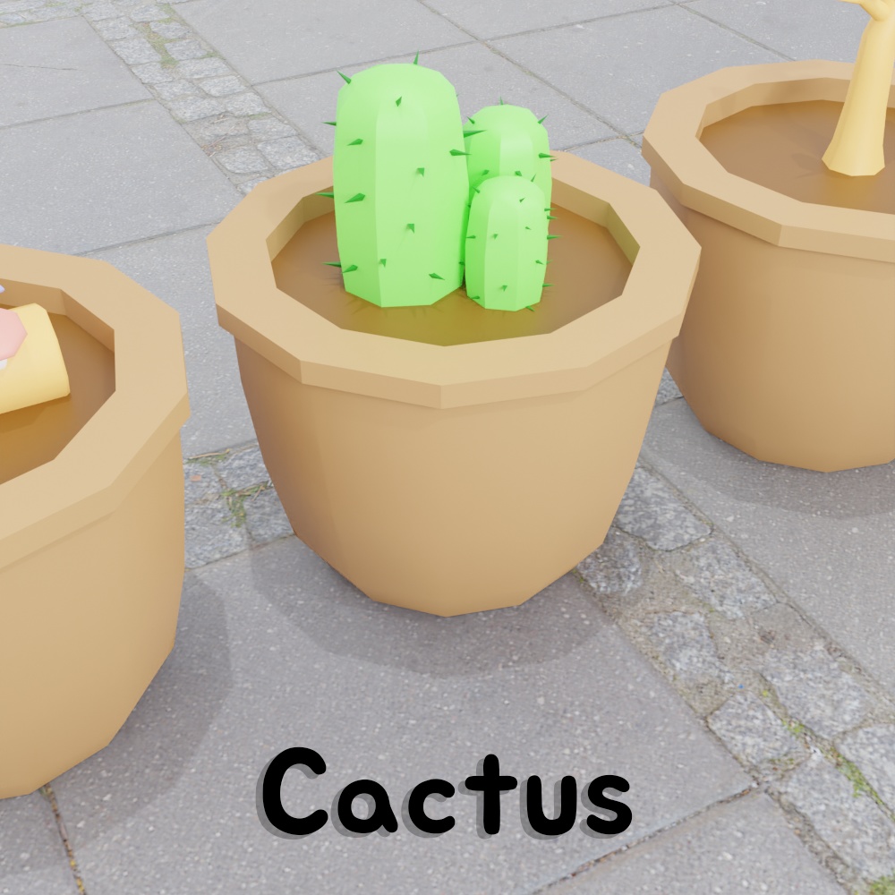 FREE LowPoly Toon Flowerpot