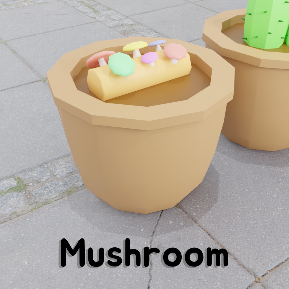 FREE LowPoly Toon Flowerpot