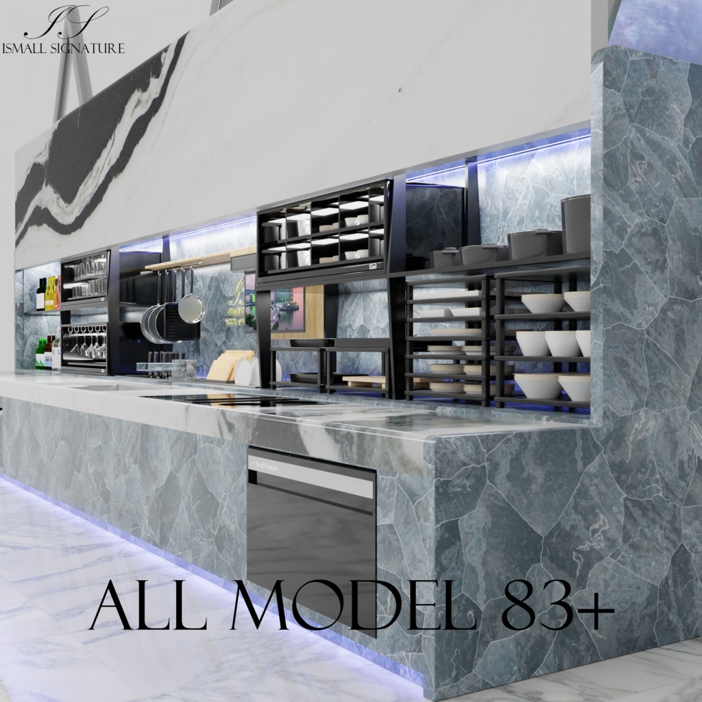 VRC Kitchen Wall Door『ALL IN ONE Kitchen Assets』