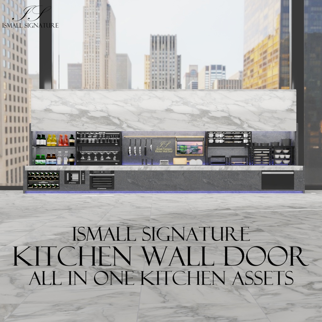 VRC Kitchen Wall Door『ALL IN ONE Kitchen Assets』